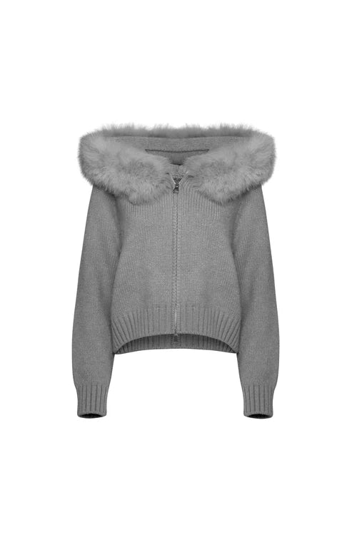 Fur Cardigan Grey